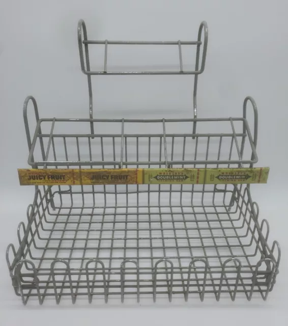 WRIGLEY'S Doublemint Juicy Fruit Chewing Gum Counter Metal Store Display Rack