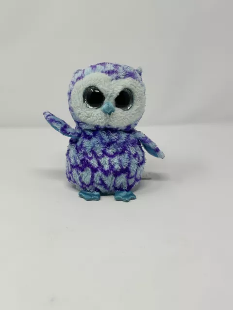 Ty Beanie Boos OSCAR the Owl 6" Beanbag Plush Toy w/ Glitter Eyes