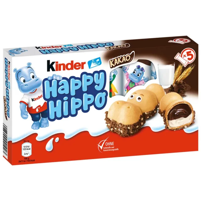 Kinder Happy Hippo (Cacao ) Pack De 5 Pièces Ferrero Limited Edition