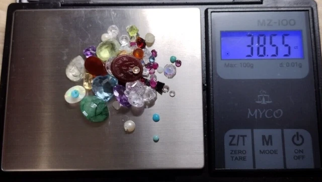 38.5ct Loose Mixed Damaged Gemstones