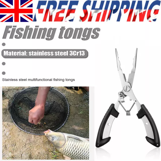 Outdoor Hook Remover Fishing Pliers Scissors Line Cutter Fish Gripper Tools UK