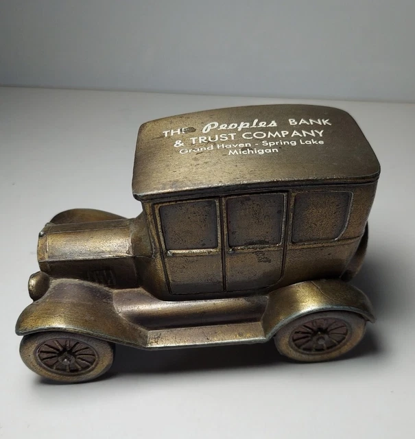 VINTAGE BANTHRICO ANTIQUE Car 1926 Ford Model T Bronze Metal Coin