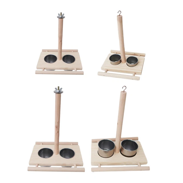 Mangeoires pour Oiseaux Tasses avec Plate-Forme en Bois Fournitures pour