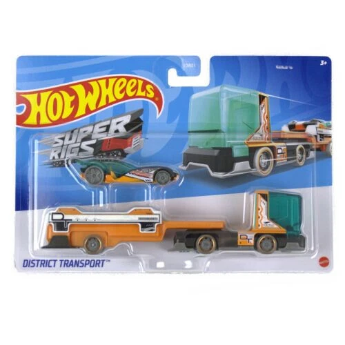MATTEL HOT Wheels Super Rigs DieCast Vehicle DISTRICT TRANSPORT