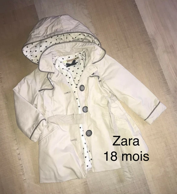 ZARA 18 MOIS Fille: VESTE ETE TRENCH BEIGE TBE