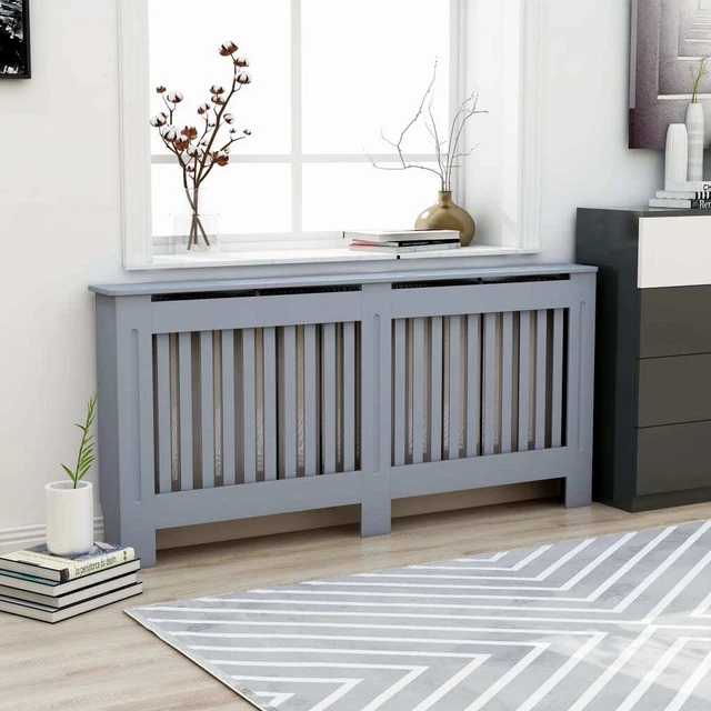 Vidaxl Copertura per Radiatore Antracite 172x19x81 cm in MDF