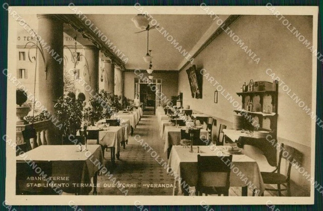 Padova Abano Terme Stabilimento Due Torri Foto cartolina QT1630