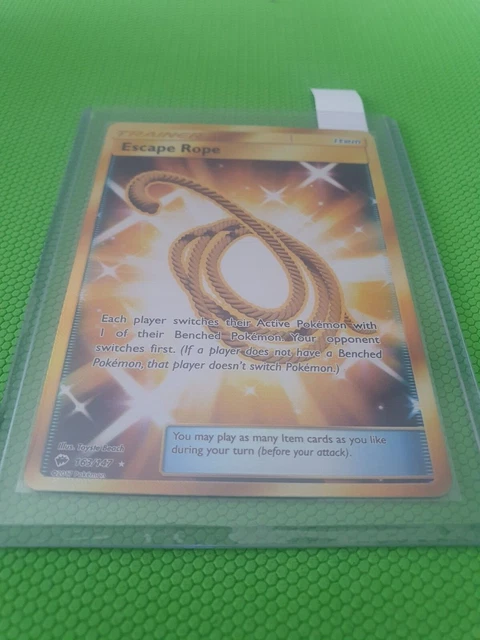Pokemon TCG Escape Rope Secret Rare 163/147 - Burning Shadows - MINT