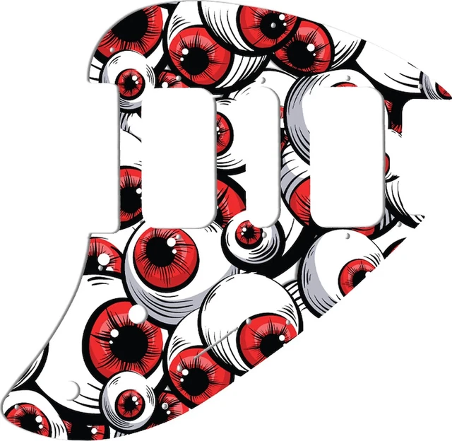 WD Custom Pickguard For Music Man Silhouette #GHA01 Red Eye Graphic