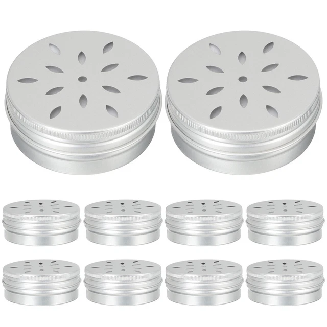 Contenitore Rotondo Coperchio Lattine Metallo Coperchi Naso Kit Lavoro Cani Argento Alluminio