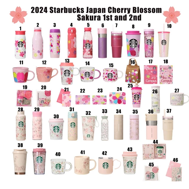 Starbucks japan cherry blossom 2024 1st and 2nd Sakura tumbler Mug Cup