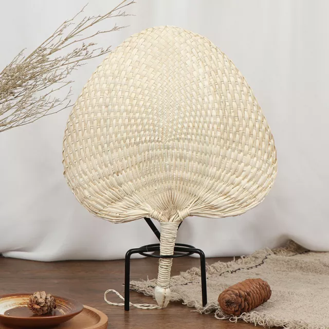 1PC Hand-woven Mosquito Repellent Fan Summer Manual Straw Hand Fans Palm L_wi