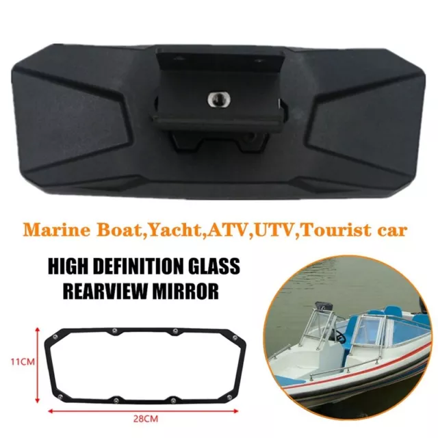 1XMarine Boat ATV Square High Definition Glass Rearview  Wide Angle Safety8708