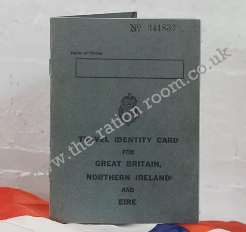 1940s-WW2- Wartime-Re enactment MUSUEM Quality Replica TRAVEL ID card