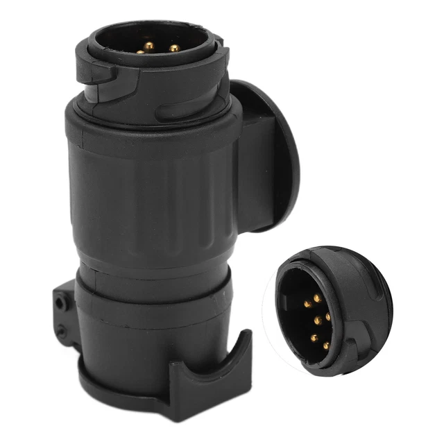 Adattatore rimorchio da 13 pin a 7 pin nero tappo di traino impermeabile per spedizioni per auto