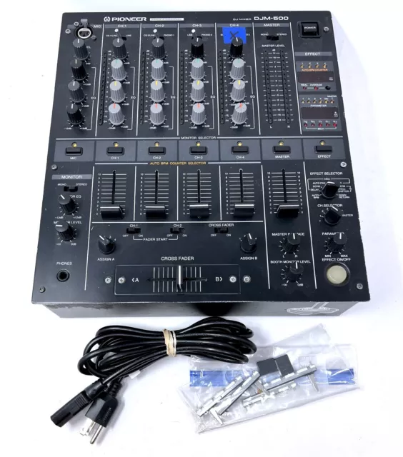 Pioneer DJM-500 4-Channel Performance DJ Mixer *Tested, Needs Repair, READ* Pioneer DJM-500 4-Channel Performance DJ Mixer *Tested, Needs Repair, READ*