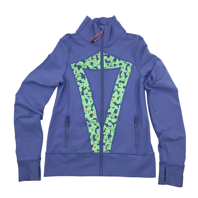 Ivivva Girls Activewear Jacket Full Zip Thumb Holes Logo Purple Size 10