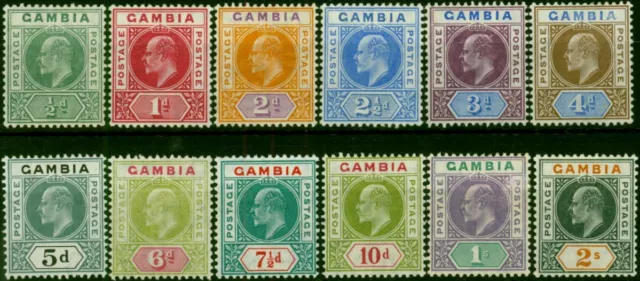 Gambia 1904-06 Set Mit 12 SG57-68 Fein MM