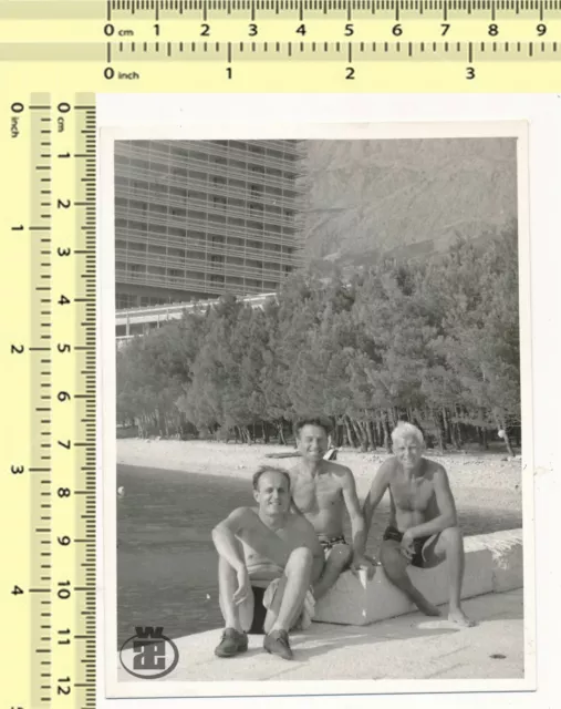 #013 1970S THREE Shirtless Men, Guys on Beach old original photo ...