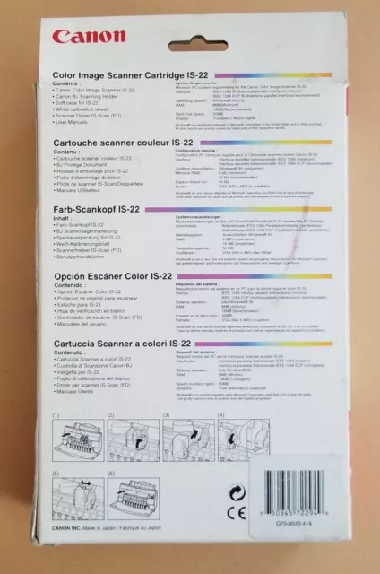Module scanner Canon IS-22 authentique adapte imprimante au scanner neuf dans sa boîte 2