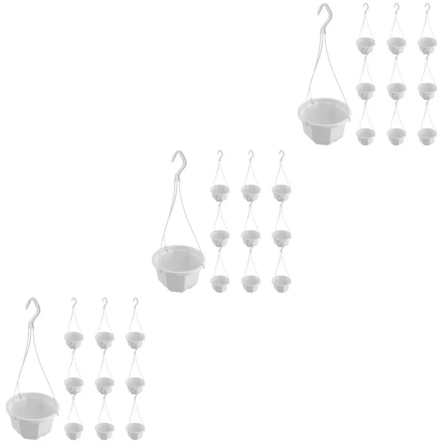 30 sets suspendus Pottes suspendues paniers de fleurs artificielles Pots