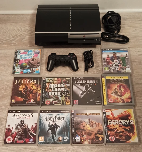 SONY PS3 80GB Firmware FW 4.55 Console Games Controller Fully