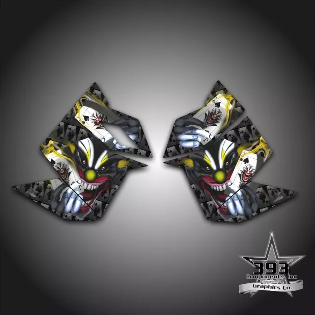Ski Doo Rev Xp Snowmobile Sled Graphics Decal Side Panel Evil Joker Yellow