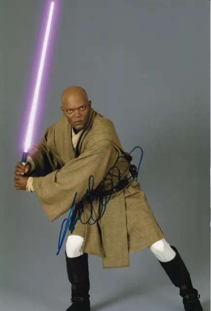 SAMUEL L JACKSON signed Autogramm 20x30cm STAR WARS in Person autograph ACOA