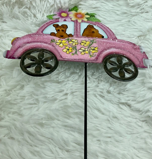 hand painted Irish terrier decorative  plant stake