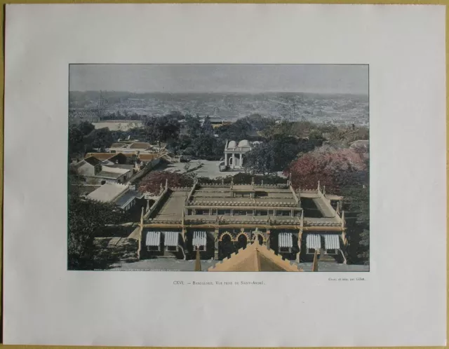 ca.1895 French photochrom BANGALORE, VIEW FROM ST. ANDREW'S CHURCH, INDIA (#116)
