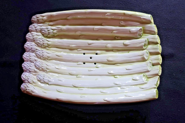 Plat à Hors-d'œuvre Vintage Barbotine Italienne - Diamètre 36 Cm - Bon état