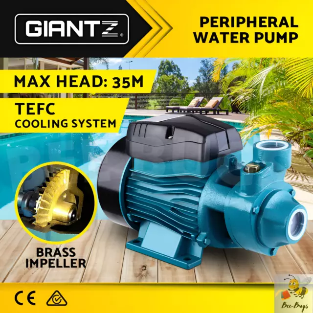 Giantz Peripheral Water Pump Clean Garden Farm Rain Tank Irrigation Electric QB6