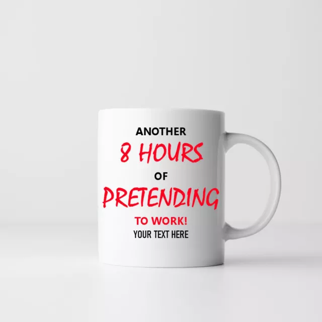 Personalised Mug - Custom Cup Photo Name Gift Pretending To Work Office Funny