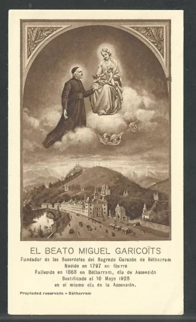 santino antico del Beato Miguel G. estampa image pieuse holy card