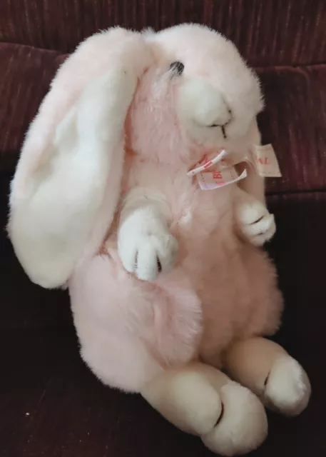 Mervyns Bunny Jack Rabbit Plush Realistic Easter Floppy Ears Big Feet Pink White