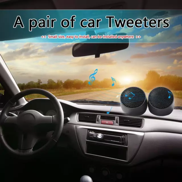！ 1 Pair Universal Mini Car Interior Tweeter Sensitive Stereo Speakers (L)