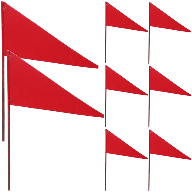 8 Pcs Stake Flags Red Flags Pennant Banner Flags Small Banner 3