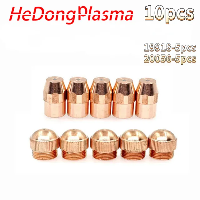10pcs set of 19918 plasma electrode HF and 20056 nozzle tip 100 amps for PT-17A