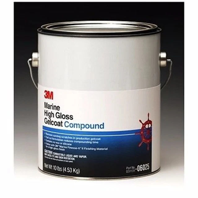 3M MARINE HIGH Gloss Gelcoat Compound 1 Gallon 06025 Boat Fiberglass