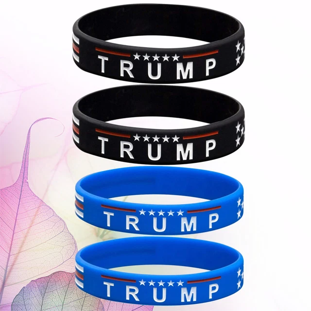 4 Pcs/1 Silicone Wristband for Woman American Bracelets 2020 Flag