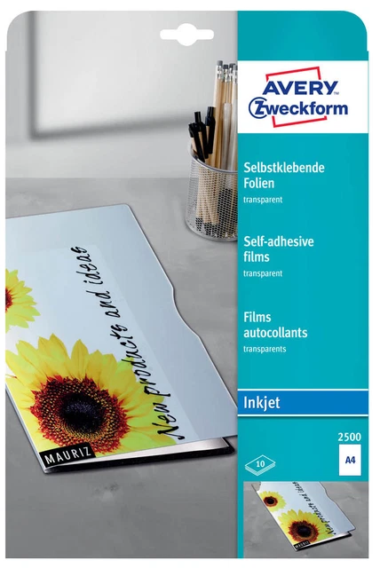 AVERY Zweckform Inkjet-Folien Nr. 2500 klar