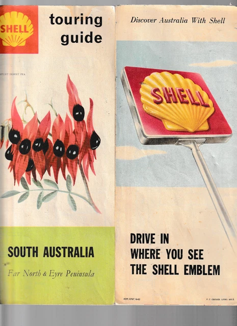 VINTAGE SHELL PETROL Brand Road Map Eyre Peninsula South Australia $24. ...