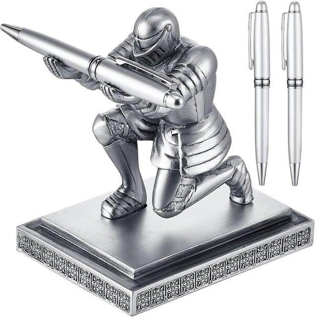 2 Pens Resin Desk Organizers and Funny Executive Pen Stand Cool Office Present