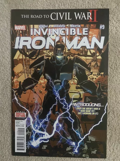 Marvel - INVINCIBLE IRON MAN #9 (2016) 1st FULL RIRI WILLIAMS aka IRONHEART