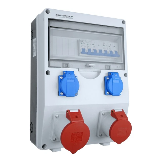 Doktorvolt Mobile Energiewürfel, Stromverteiler mDV mit 1x16A/5P und 2x230V Bals Dosen, Inklusive 1,5m Verzinktkette, Kreuzverteiler und Hängeverteiler für flexible Energieverteilung mit Kabel Doktorvolt Mobile Energiewürfel, Stromverteiler mDV mit 1x16A/5P und 2x230V Bals Dosen, Inklusive 1,5m Verzinktkette, Kreuzverteiler und Hängeverteiler für flexible Energieverteilung mit Kabel