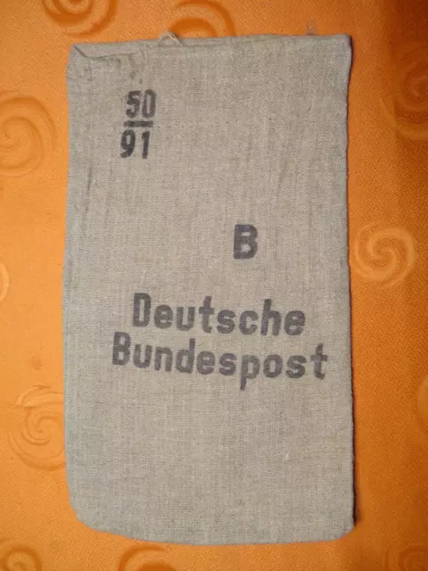 Geldsack Jute gebraucht  Aufdruck "B Deutsche Bundespost 50/91" - selten