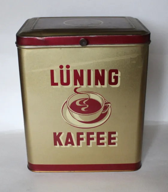 Alte Blechdose Kaffeedose Lüning Kaffee LR Reklame Werbung