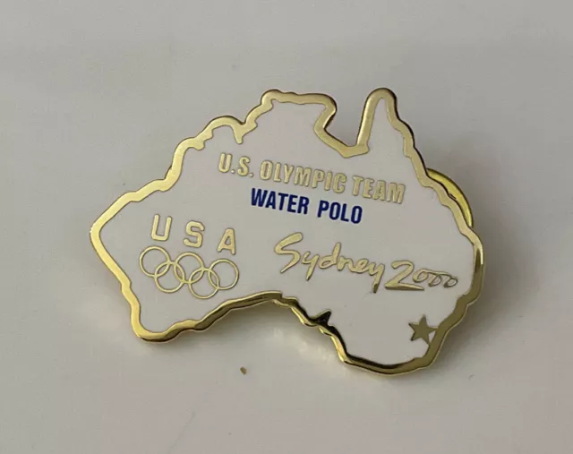 Vintage Olympic Games / Olympics  Enamel Pin Badge Sydney 2000 US Water Polo - U