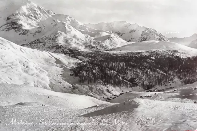 Cartolina - Madesimo - Stazione Invernale - La Motta - 1950