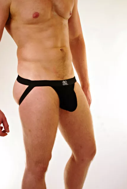 Maverick Black Swimmers Jockstrap Jock Strap Athletic Support Mens Underwear